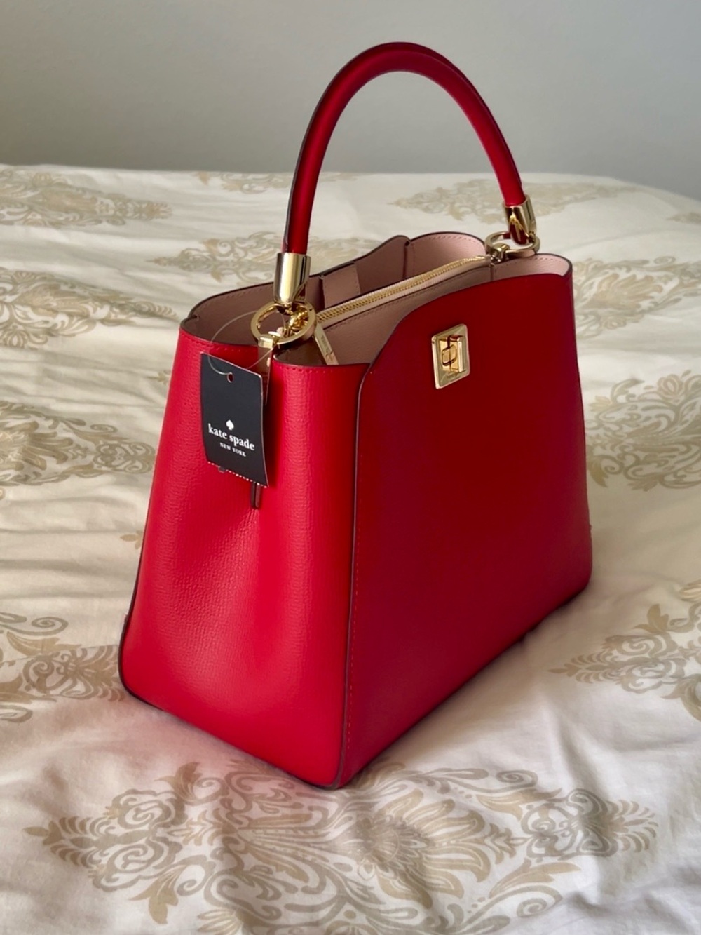 Kate Spade Phoebe Medium Top Handle Satchel-Perfect Cherry - Picture 4 of 16